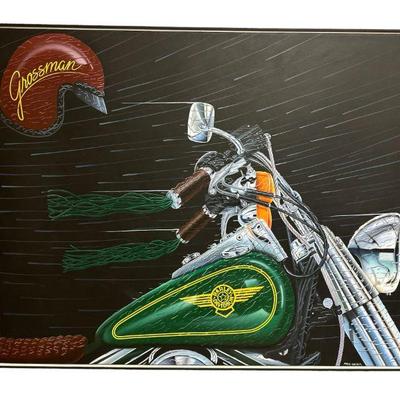 Monumental Harley Davidson Oil on Canvas, PAUL MEYER
