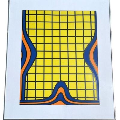 Op Art NICHOLAS KRUSHENICK 1967 Signed and Numbered Screenprint on Paper
