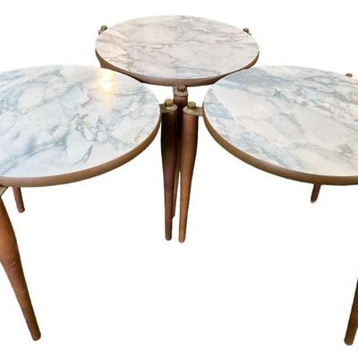 Set of Three Mid Century Nesting Tables
