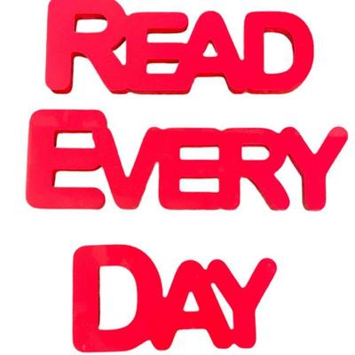 Pop Art "Read Every Day" Wood Sculptures
