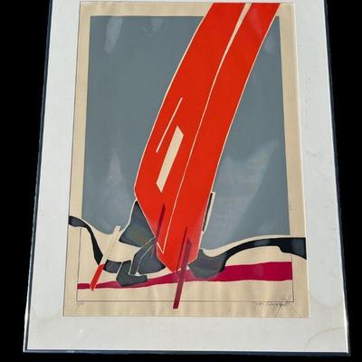 Signed and Numbered Mid Century Lithograph
