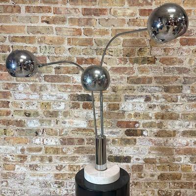 Mid Century Chrome Eyeball Arc Lamp, ROBERT SONNEMAN Attr.
