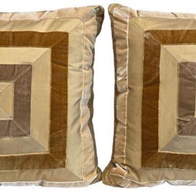 Mid Century Velvet & Silk Throw Pillows
