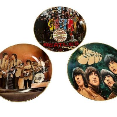 Three BEATLES Commemorative Plates
