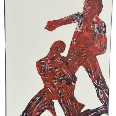 LEON GOLUB "Combat (II)" Lithograph
