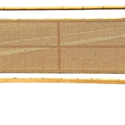 Mid Century Bamboo and Rattan Headboard, King
