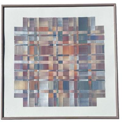 1988 JOAN SWENSON Op Art Layered Color Paper
