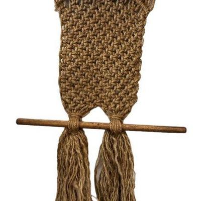 Mid Century Owl Wall Hanging, Macrame
