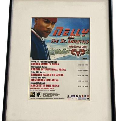 NELLY "Nellyville" United Kingdom Tour Concert Poster
