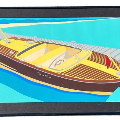 Mid Century Pop Art CHRIS CRAFT Boat Print
