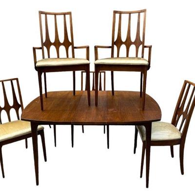 Mid Century BROYHILL BRASILIA Dining Table, Chairs
