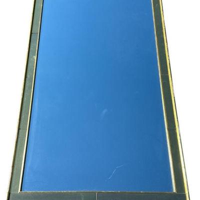 Gold LABARGE Faux Bamboo Mirror
