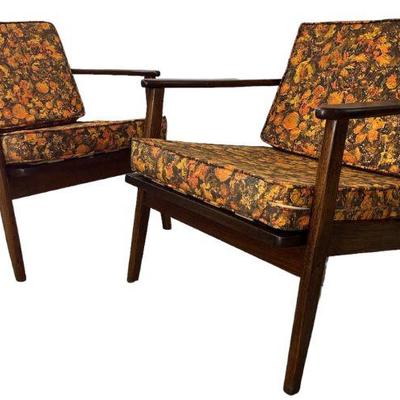 Mid Century Armchairs After BAUMRITTER, Pair
