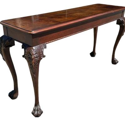 HENREDON Claw Foot Medallion Console Table
