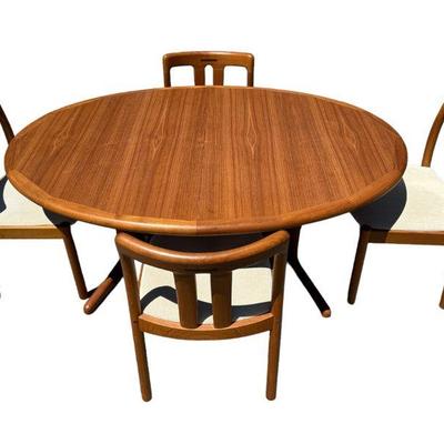 ULDUM MOBELFABRIK Teak Danish Mid Century Dining Room Set
