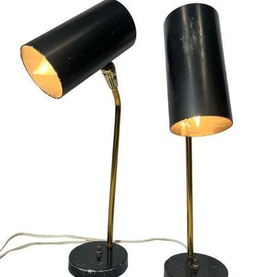 Mid Century GERALD THURSTON Style Table Lamps, Pair
