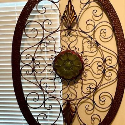 4' Large Oval Metal Wall Decor