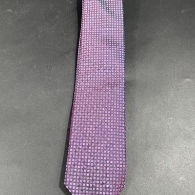 Purple Hermes Silk Tie 60in L