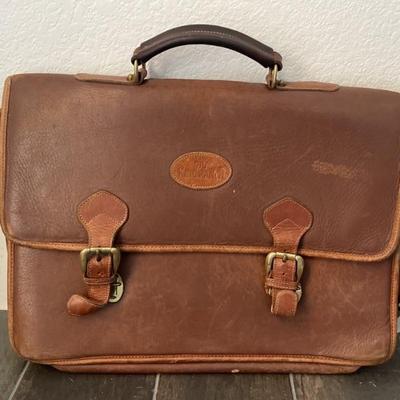 Brown Leather King Ranch Satchel 18in W x 13in T