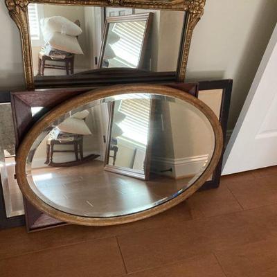 Assorted wall mirrors
