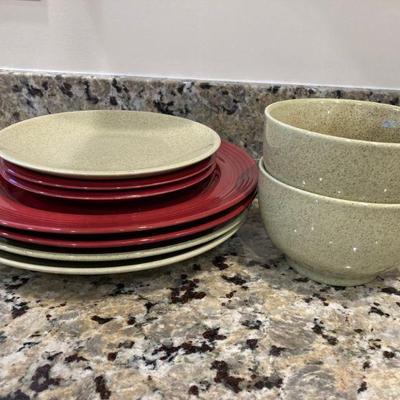 Assorted ceramic plates and bowls