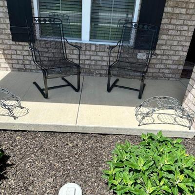 Wrought iron patio chairs