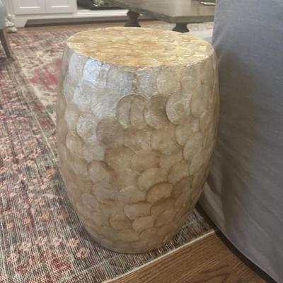 Pearl finish barrel table