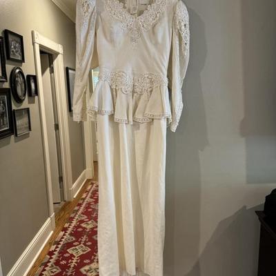 Vintage Jessica McClintock linen wedding dress size 10