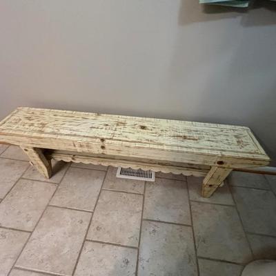 Large Heavy Wooden Bench