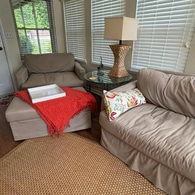 Ashley Furniture Co Sofa, Oversized Chair and Ottoman