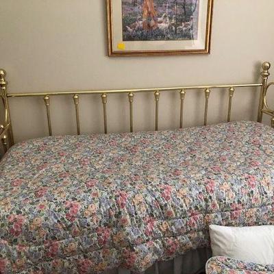 Sold brass day bed