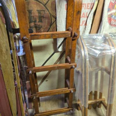 Antique LLBean folding trapper sled