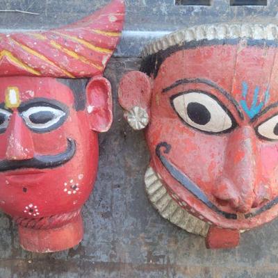 Antique Indian masks.