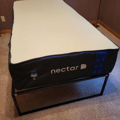 Almost new Nectar twin mattress and frame