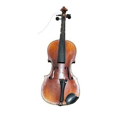 Lot 840  
Vintage Violin with Bow, Case, and Resin
