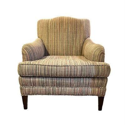 Lot 573   
Custom Crafted English Rolled Arm Upholstered Arm Chair