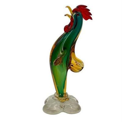 Lot 505   
Vintage Murano Hand Blown Art Glass Standing Rooster