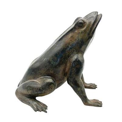 Lot 095  
Vintage Bronze Frog Sculpture, Unsigned