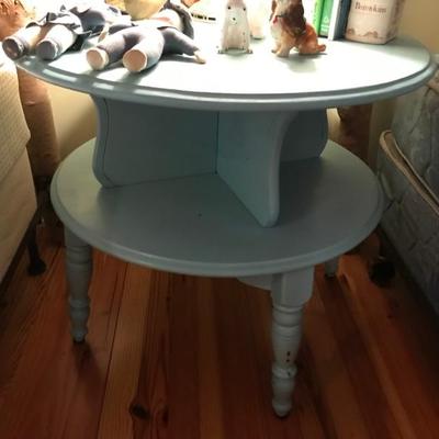 painted 2 tiered table $139
28 X 25