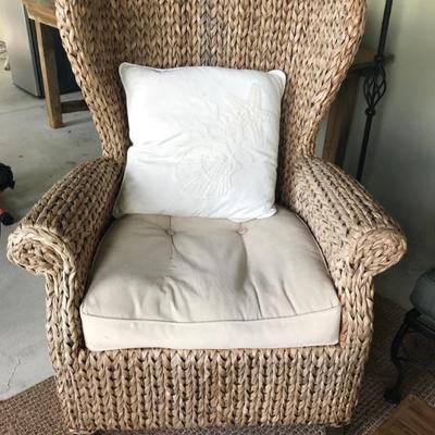 Woven banana leaves chair $130
2 available