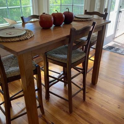 high topped $199
4 stools SOLD
table 60 X 30 X 42