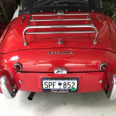 1959 Triumph convertible $20,000.
35,000 miles, restored motor, body in excellent condition, in sound running condition.