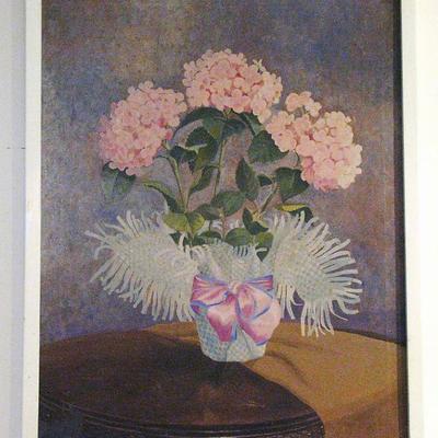 Gorgeous Large Oil Still Life Hydrangeas