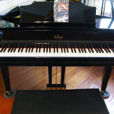 Kimball La - Petite Ebony Baby Grand Piano - Serviced Every Year in Pristine Condition