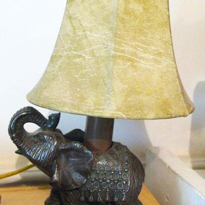 Bronze Look Mini Elephant Lamp