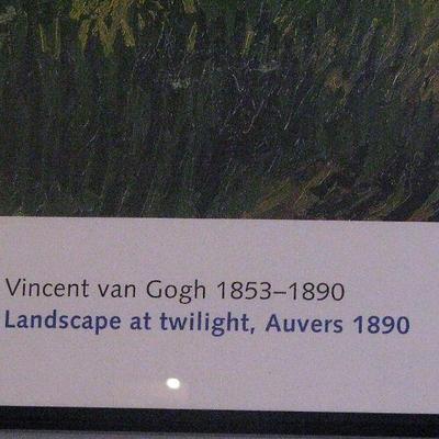 Landscape at Twilight Framed Museum Poster Vincent Van Gogh