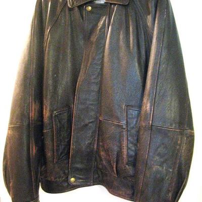 Men's Genuine Leather Bomber Jacket