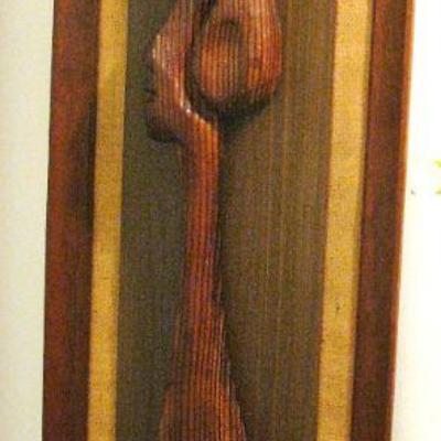 Mid-Century Wood Chess Queen Original Wall Art by Retro Attics