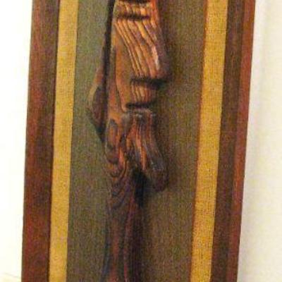 Mid-Century Wood Chess King Original Wall Art by Retro Attics