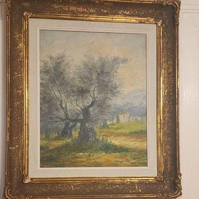Italian Olive Grove signed by Unknown 